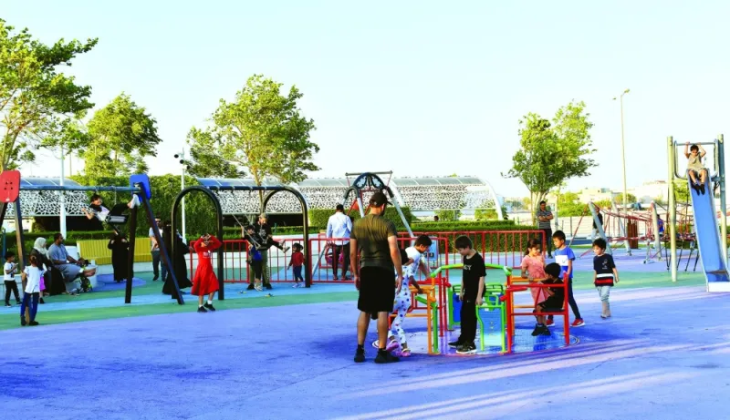 Al Gharrafa Park, which features an array of attractions and amenities, has become a popular destination on account of its air-conditioned walking/jogging tracks this summer. PICTURES: Thajudheen