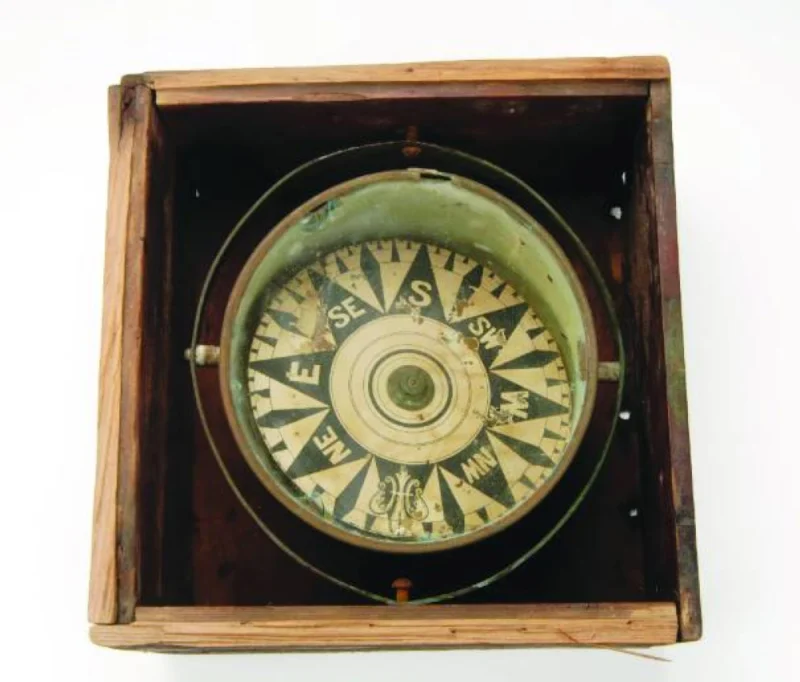 19th-century compass (al deira). PICTURES: NMoQ (screengrab)