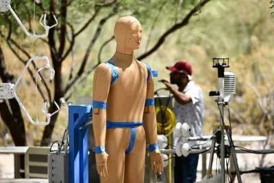 "He&#039;s the world&#039;s first outdoor thermal mannequin that we can routinely take outside and ... measure how much heat he is receiving from the environment," mechanical engineering professor Konrad Rykaczewski told AFP.