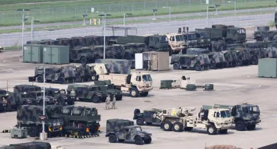 S. Korea, U.S. to launch key military drills next week 
Military vehicles are parked at U.S. Army base Camp Humphreys in Pyeongtaek, 65 kilometers south of Seoul, on Aug. 14, 2023. South Korea and the United States will kick off the annual Ulchi Freedom Shield exercise, a major combined military exercise, next week to beef up their joint defense amid North Korea's hardening rhetoric fueling concerns about the possibility of North Korea unleashing new provocations. (Yonhap)/2023-08-14 15:28:14/
<Copyright ⓒ 1980-2023 YONHAPNEWS AGENCY. All rights reserved.>
