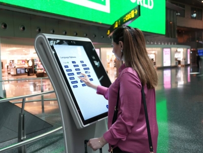 HIA, in partnership with Atos and Royal Schiphol Group, has introduced passenger digital assistance kiosks to "enable seamless journeys" for travellers HIA, in partnership with Atos and Royal Schiphol Group, has introduced passenger digital assistance kiosks to "enable seamless journeys" for travellers
