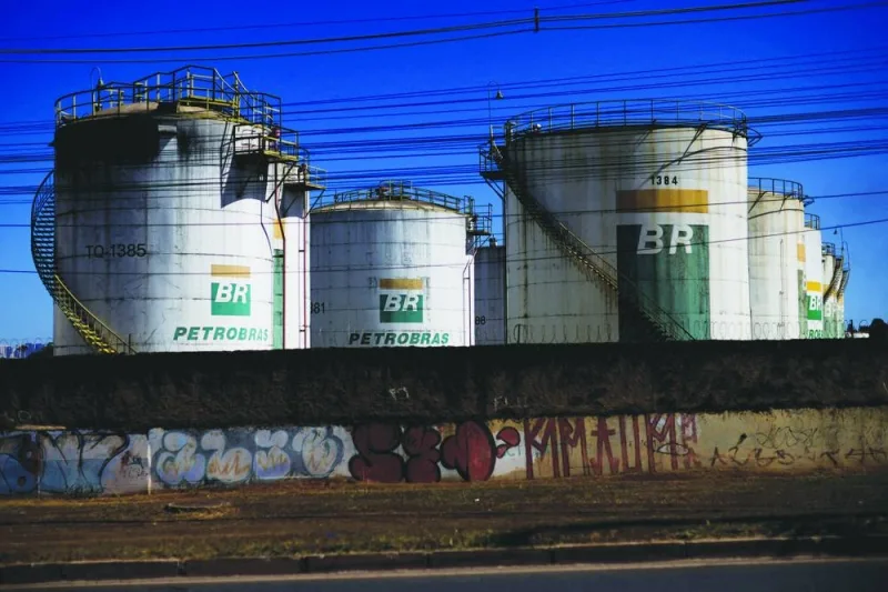 
A general view of the tanks of Brazil’s state-run Petrobras oil company following the announcement of updated fuel prices at the Brazilian oil company Petrobras in Brasilia. (Reuters) 