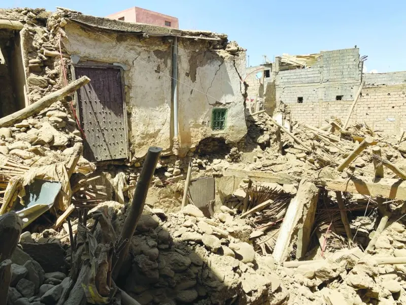 
A general view of damage following a powerful earthquake in Amizmiz, Morocco, this week. 
