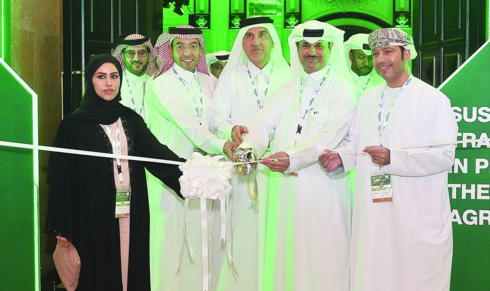 Qafco CEO Abdulrahman al-Suwaidi and other dignitaries opening the exhibition on the 13th annual edition of the Gulf Petrochemicals and Chemicals Association (GPCA) Agri-Nutrients Conference. Right: Delegates at the conference in Doha on Monday. PICTURES: Shaji Kayamkulam