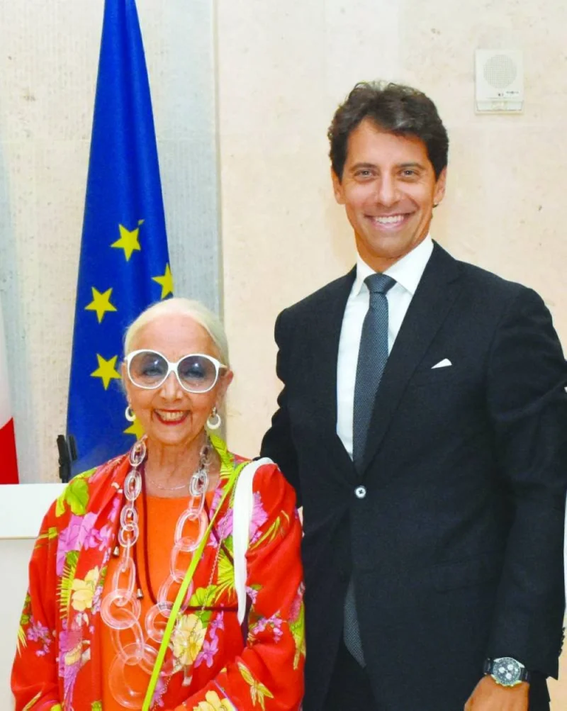Rossana Orlandi and ambassador Paolo Toschi at the event. PICTURES: Thajudheen