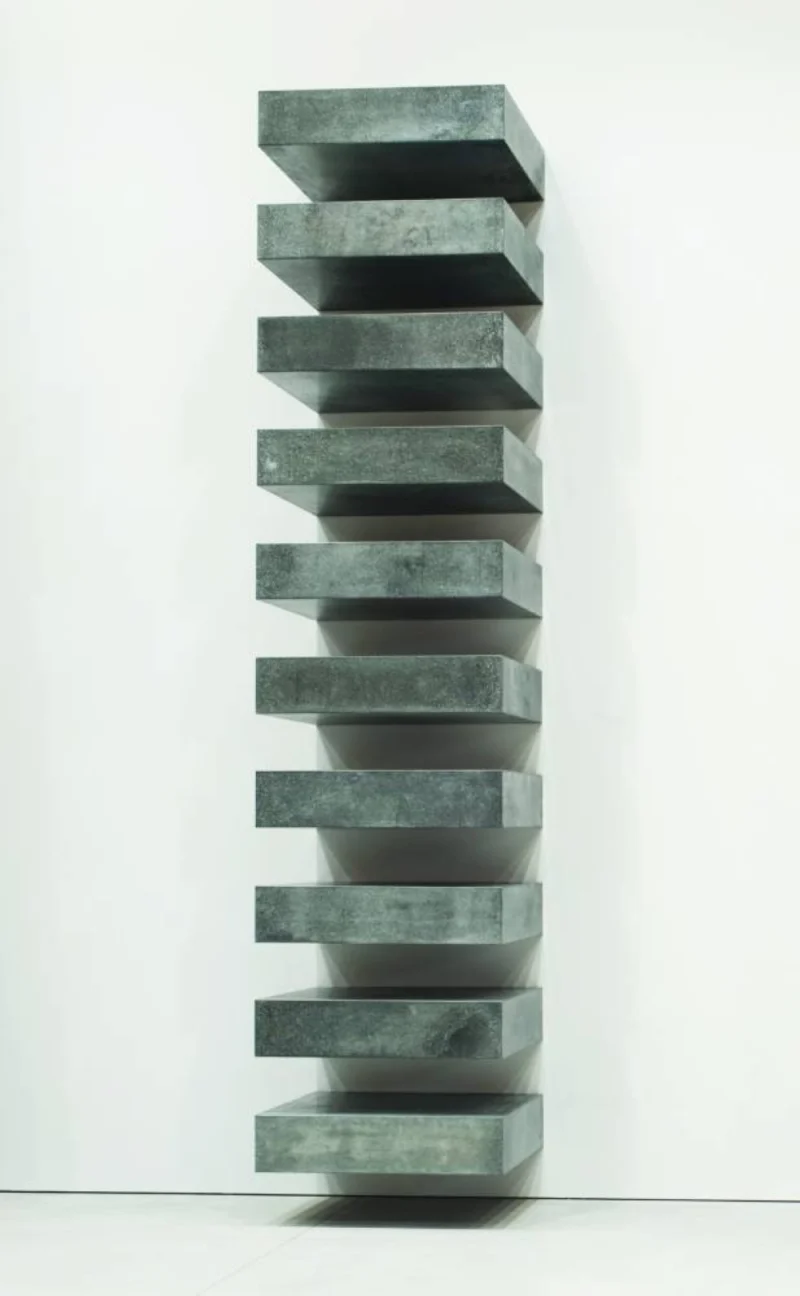 Donald Judd, untitled, 1965 (fabricated 1967), galvanised iron. Qatar Museums collection.