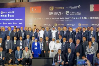 Participants of the Qatar-Turkiye Trade Delegation and B2B Meetings, which was held in Doha Monday.