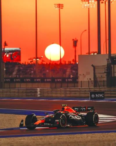 Red Bull Racing&#039;s Dutch driver Max Verstappen drives during the qualifying session ahead of the Qatar Formula One Grand Prix at the Lusail International Circuit on Friday.