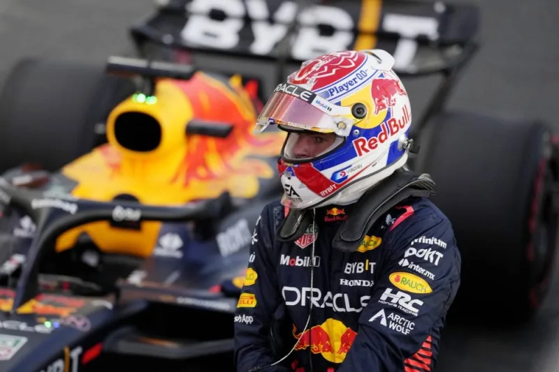 Red Bull&#039;s Max Verstappen after finishing the sprint shootout in third place ahead of Qatari Formula One Grand Prix at the Lusail International Circuit Saturday. Pool via REUTERS