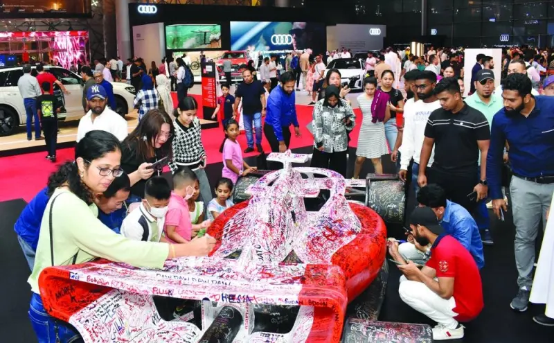 People taking part in one of the activities at GIMS Qatar 2023 Sunday. PICTURES: Thajudheen