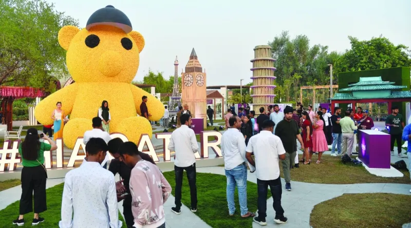 The attractions include a towering yellow teddy bear, a reproduction of the famed Lamp Bear at Hamad International Airport. PICTURE: Shaji Kayamkulam