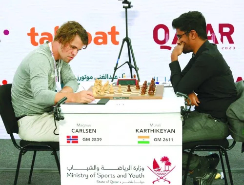 Karthikeyan stalls Carlsen progress with slick moves - Gulf Times
