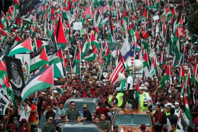 Malaysians march to protest outside the US embassy in support of Palestinians in Gaza at Kuala Lumpur, Malaysia, Saturday. REUTERS