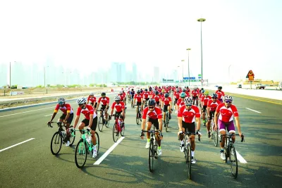 File picture of a previous edition of the &#039;Ride for Education&#039; cycling event.