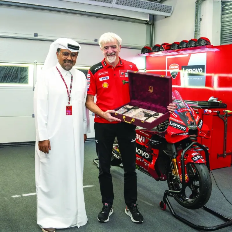 
Abdulrahman bin Abdul Latif al-Mannai, President of the Qatar Motor and Motorcycle Federation (QMMF) and Lusail International Circuit met with team principles of the MotoGP teams yesterday. 