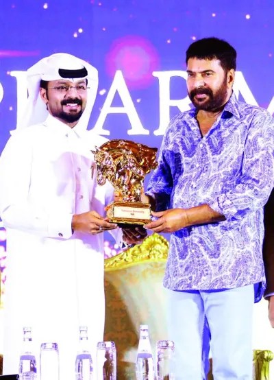 Truth Group chairman and founder Abdul Samad honouring celebrated Indian actor Padma Shri Mammootty at the event.