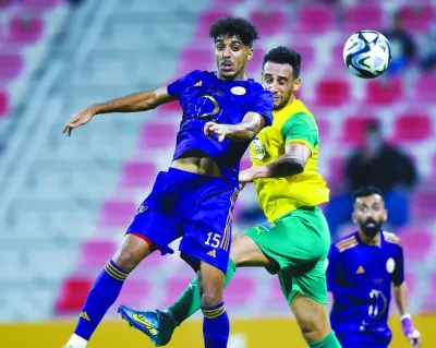 
Al Arabi’s Jassim Jaber (left) scored a vital goal for his team against Al Wakrah during the Expo Stars League at the Grand Hamad Stadium. PICTURES: Noushad Thekkayil 