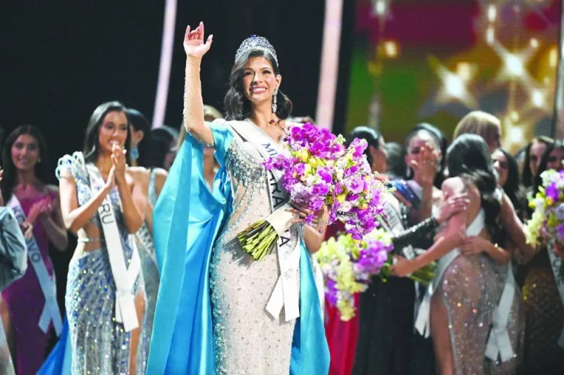 
The newly crowned Miss Universe 2023, Sheynnis Palacios from 
Nicaragua, waves after winning the 72th edition of the Miss Universe pageant in San Salvador last week. (AFP) 