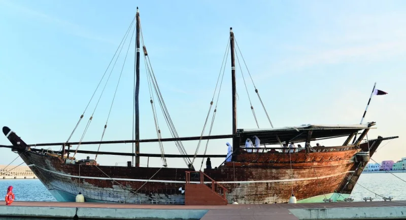 Fath Al Khair traditional dhow will now be permanently stationed at the Old Doha Port harbour as a tourist destination. PICTURE: Shaji Kayamkulam