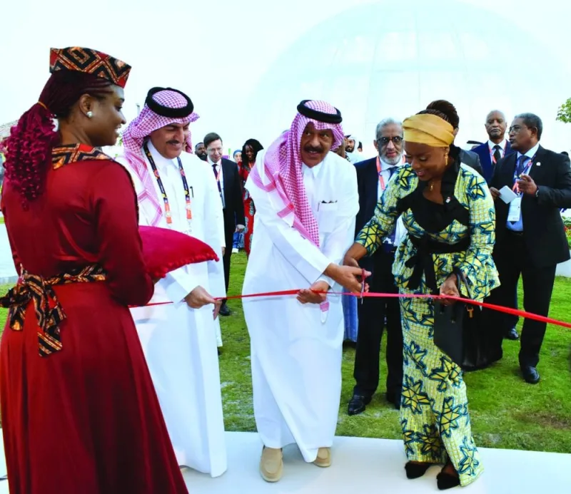 Ambassador of the Democratic Republic of the Congo to Qatar Valerie Lusamba Kabeya inaugurates DR Congo&#039;s pavilion at the Expo 2023 Doha Horticulture Exhibition, in the presence of Expo 2023 Doha Commissioner General, Ambassador Bader bin Omar al-Dafa. PICTURE: Thajudheen