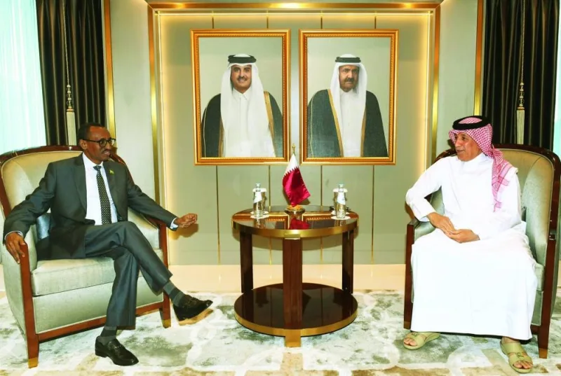 HE the Minister of State for Foreign Affairs Sultan bin Saad al-Muraikhi receives the message during his meeting Wednesday with ambassador of Djibouti to Qatar Tayeb Dbd Robleh. 