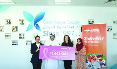 talabat Mart raises QR 53,000 for breast cancer awareness.