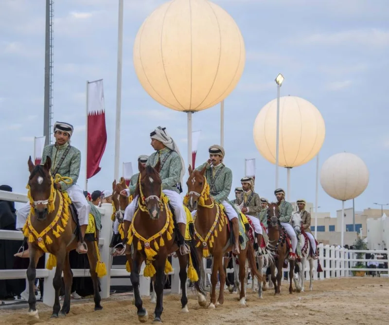 An equestrian parade at Darb Al Saai Monday. PICTURE: Noushad Thekkayil