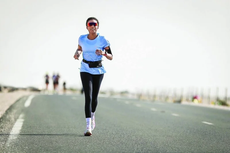 Noor Aljaber took part in the 90km Qatar East West Ultramarathon 2023. Supplied picture