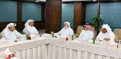 Qatar Chamber board member and committee chairman Abdulrahman bin Abduljaleel al-Abdulghani presiding over the meeting.