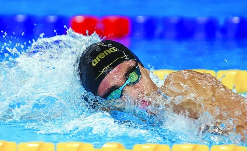 A swimmer in action.