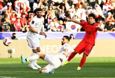 South Korea&#039;s Lee Kang-in scores their third goal. REUTERS