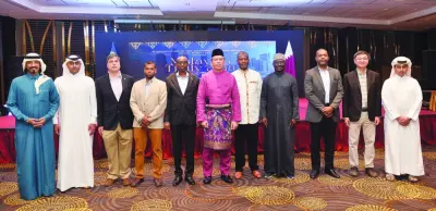 Malaysia ambassador Zamshari Shaharan with guests at the event Friday. PICTURE: Shaji Kayamkulam