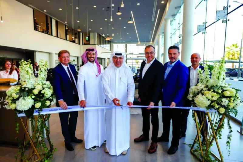 Alfardan Group president and chief executive Omar Hussain Alfardan inaugurationg the new BMW Retail.Next facility at Jery Al Samur within Alfardan Automotive Complex.