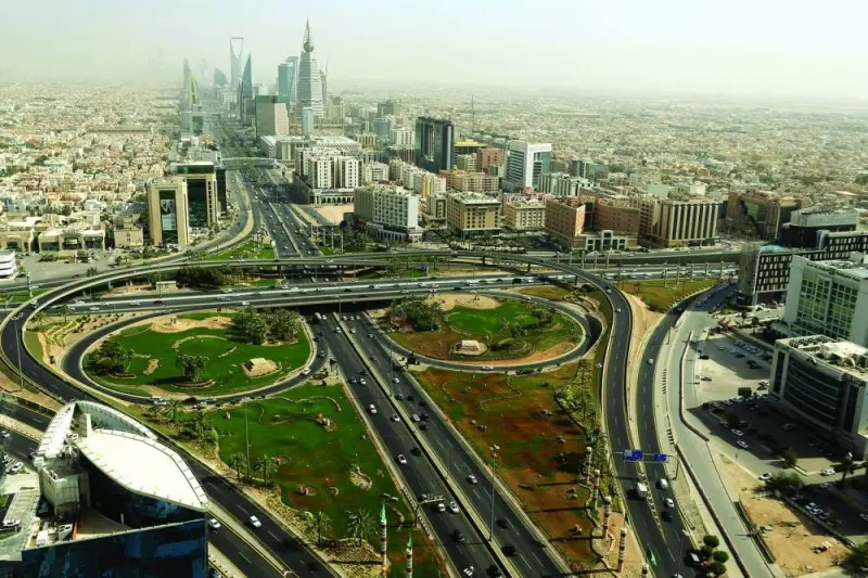 A general view in Riyadh. Saudi Arabia’s economy contracted by 3.7% in the fourth quarter of 2023 compared to the previous year, reflecting a drop in oil revenue, the government’s statistics agency said yesterday.