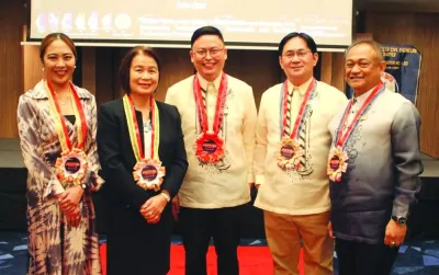 Philippine ambassador Lillibeth V Pono (second left) at the event.