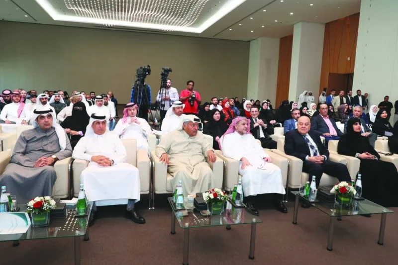 HE Sheikh Faisal bin Qassim bin Faisal al-Thani and other dignitaries at the event.