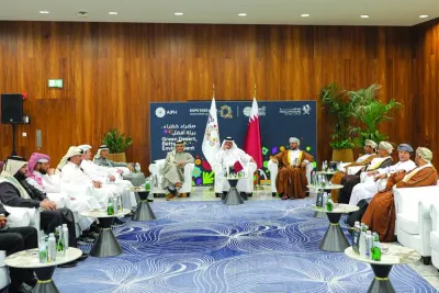 Qatar Chamber first vice-chairman Mohamed bin Towar al-Kuwari and board member Mohamed bin Ahmed al-Obaidli during the event.