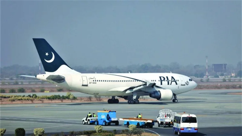 
A Pakistan International Airlines plane prepares to take-off at Allama Iqbal International Airport in Lahore. (Reuters file photo) 