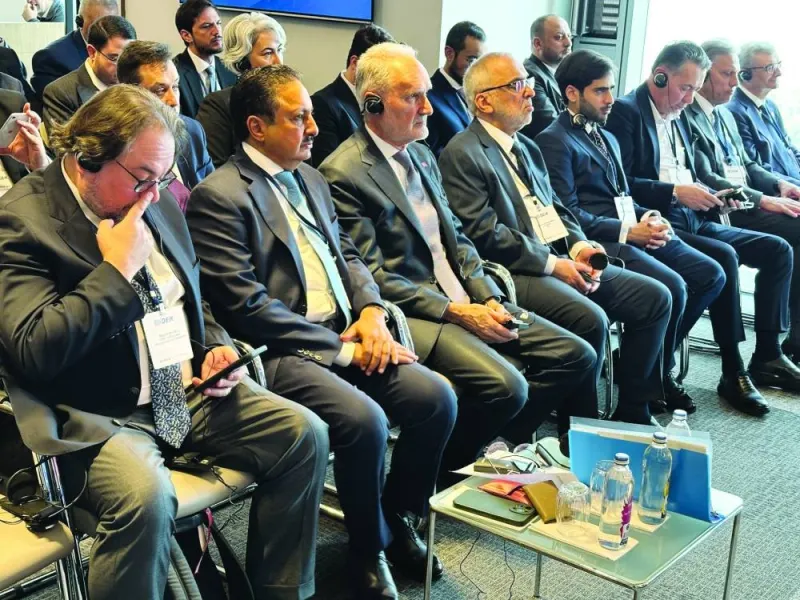 Qatar Chamber Chairman Sheikh Khalifa bin Jassim al-Thani at the Qatar-Turkiye Business Forum held in Istanbul on Thursday.