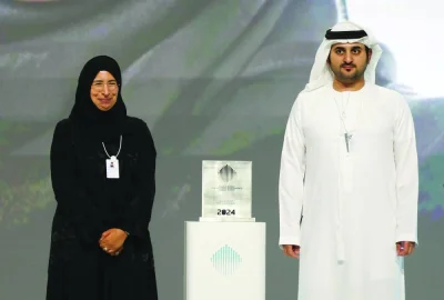 Sheikh Maktoum bin Mohammed bin Rashid al-Maktoum honoured HE Dr Hanan Mohammed al-Kuwari with the award.