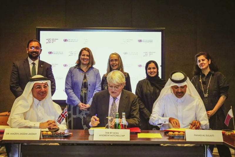 EAA, FCDO sign partnership to support out-of-school children - Gulf Times