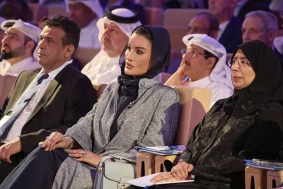 Her Highness Sheikha Moza bint Nasser attended the opening ceremony of the forum. PICTURE: Aisha al-Musallam.