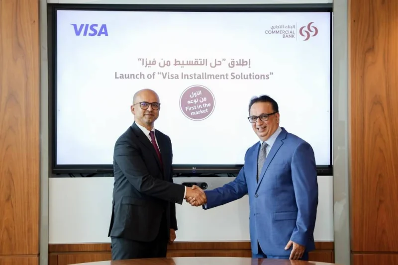 Commercial Bank is introducing Visa Installment Solution (VIS) for its merchant partners in the region. Qatar’s leading bank in innovative digital banking solutions has entered into a partnership with world leader in digital payments – Visa for the purpose.