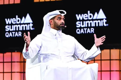 HE Hassan al-Thawadi addressing the session Tuesday. PICTURE: Web Summit Qatar 2024