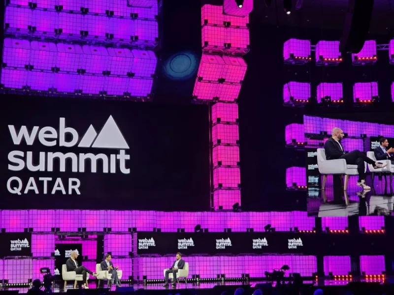 A session in progress at the centre stage of Web Summit Qatar 2024 Tuesday. PICTURE: Bonnie James