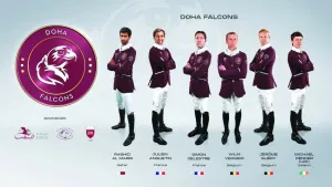 
Doha Falcons line up which will take part in the GCL team event. 