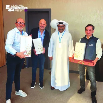Qatar Motor and Motorcycle Federation President Abdulrahman al-Mannai met CEO of Le Mans Frederic Lequien, President of the Automobile Club de l’Ouest Pierre Fillon and Chairman of the Endurance Commission Internationale de l’Automobile Richard Mille at the Lusail International Circuit on Thursday.