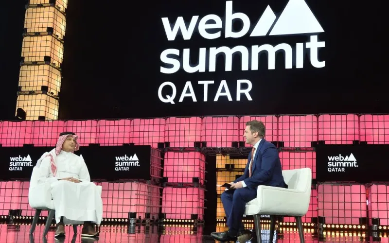 HE the Minister of Communications and Information Technology Mohamed bin Ali bin Mohamed al-Mannai during the fireside chat at Web Summit Qatar 2024. PICTURE: Shaji Kayamkulam.