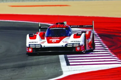 Matt Campbell drives Porsche Penske Motorsport’s No. 5 963 during the Hyperpole qualifying session for the Qatar 1812 KM – the World Endurance Championship season opener at the Lusail International Circuit on Friday.