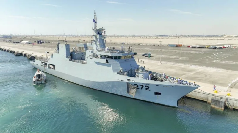 Warships arrive at Hamad Port ahead of Dimdex. 